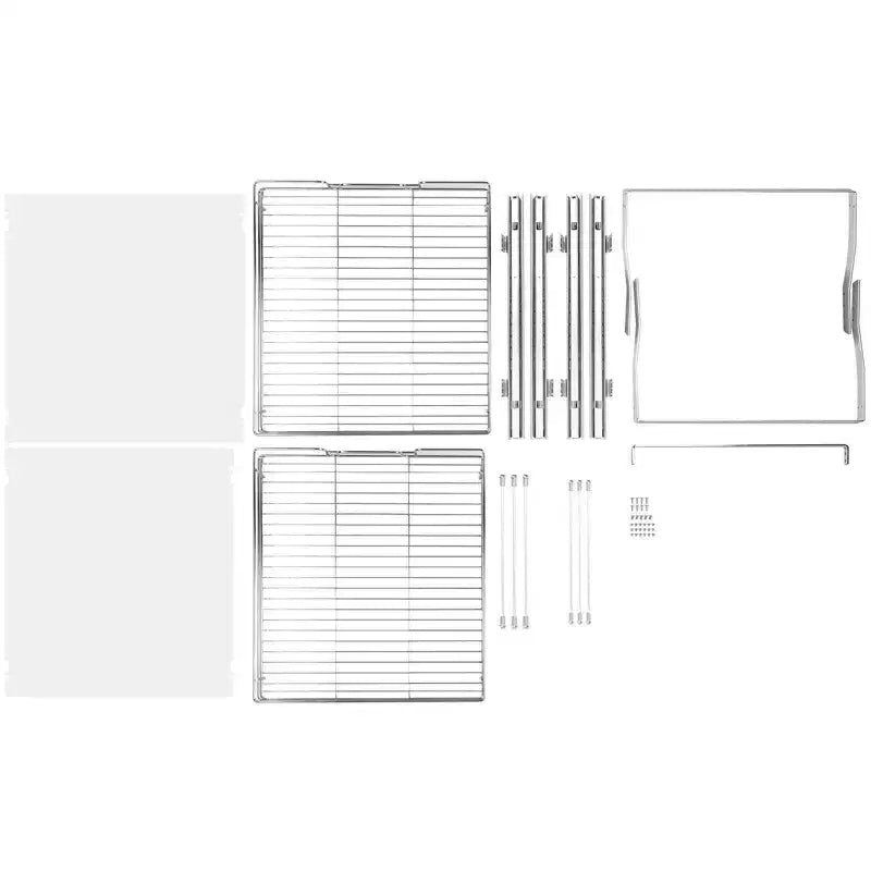 VIYET Ripiani estraibili a 2 livelli 20W21D, in acciaio cromato resistente, cassetti estraibili, sotto lavello/cucina/bagno