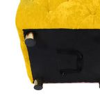 TUYOHW 18 Pouf moderno a cubo con rivestimento in velluto Sgabello piccolo da trucco con struttura in legno Pouf per soggiorno, camera da letto, ingresso