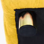 TUYOHW 18 Pouf moderno a cubo con rivestimento in velluto Sgabello piccolo da trucco con struttura in legno Pouf per soggiorno, camera da letto, ingresso