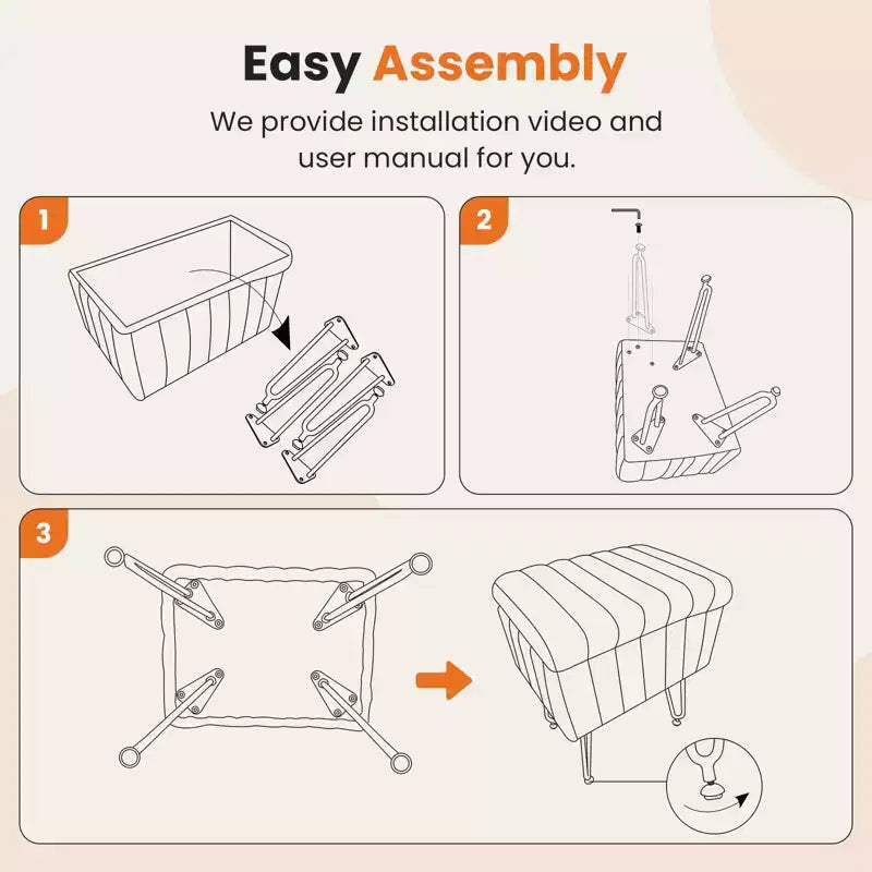 TUYOHW Poggiapiedi Ottomano Moderno con Contenitore, Rivestito in Pelliccia Sintetica, con Gambe in Metallo Antiscivolo, Panca Contenitore Rettangolare per Soggiorno, Ingresso