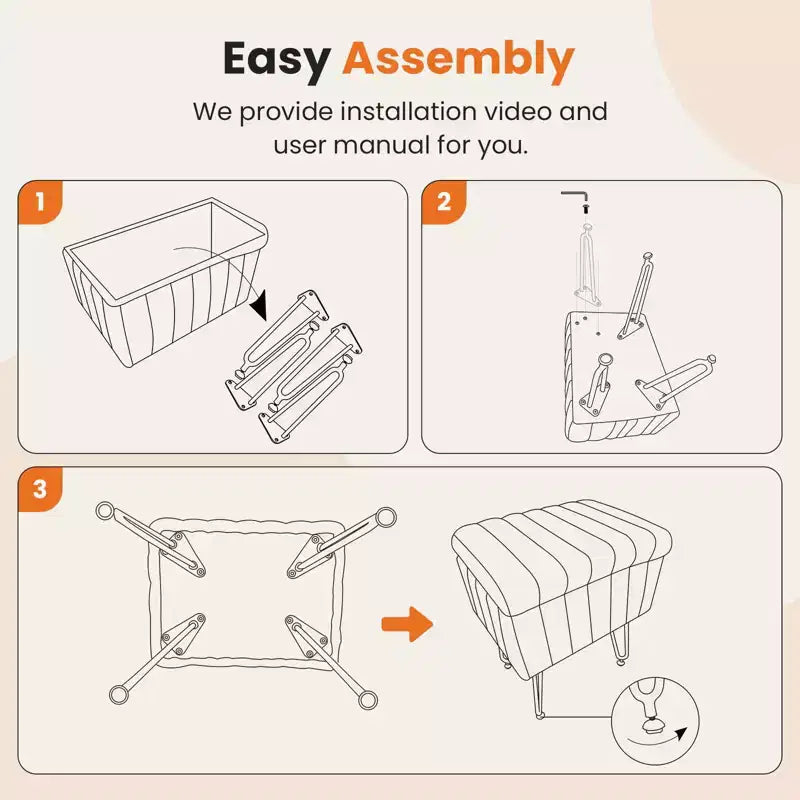 TUYOHW Poggiapiedi Ottomano Moderno con Contenitore, Rivestito in Pelliccia Sintetica, con Gambe in Metallo Antiscivolo, Panca Contenitore Rettangolare per Soggiorno, Ingresso