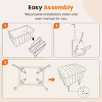 TUYOHW Poggiapiedi Ottomano Moderno con Contenitore, Rivestito in Pelliccia Sintetica, con Gambe in Metallo Antiscivolo, Panca Contenitore Rettangolare per Soggiorno, Ingresso