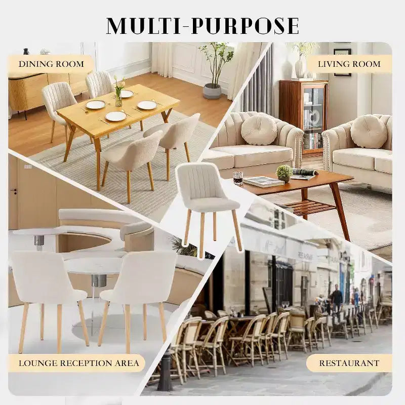 COZONY Sedie Moderne per Sala da Pranzo Cucina, Sedie Laterali in Tessuto Imbottito per Soggiorno