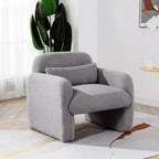 TUYOHW Teddy Fleece Single Sofa Chair,Lounge Chair with Armrest,Pillow,350 lbs Capacity,Accent Armchair for Living Room,Bedroom,Study