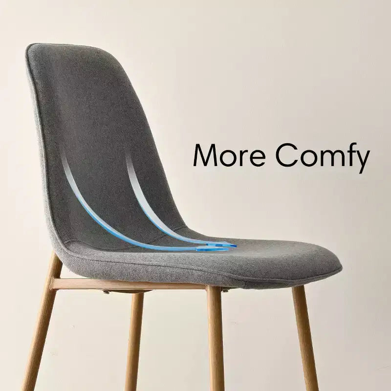 Set Tavolo da Pranzo Piccolo da 5 Pezzi per 4 Persone, Set Sala da Pranzo Rotondo con 4 Sedie Imbottite Gambe in Rovere per Appartamento, Mobili da Interno - Panipeachy