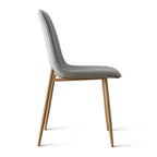 Set Tavolo da Pranzo Piccolo da 5 Pezzi per 4 Persone, Set Sala da Pranzo Rotondo con 4 Sedie Imbottite Gambe in Rovere per Appartamento, Mobili da Interno - Panipeachy