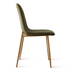 Set Tavolo da Pranzo Piccolo da 5 Pezzi per 4 Persone, Set Sala da Pranzo Rotondo con 4 Sedie Imbottite Gambe in Rovere per Appartamento, Mobili da Interno - Panipeachy