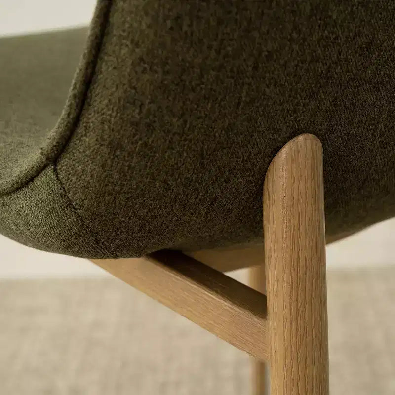 Set Tavolo da Pranzo Piccolo da 5 Pezzi per 4 Persone, Set Sala da Pranzo Rotondo con 4 Sedie Imbottite Gambe in Rovere per Appartamento, Mobili da Interno - Panipeachy
