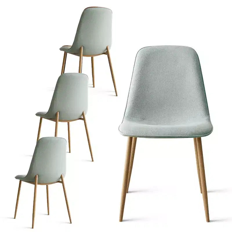 Set Tavolo da Pranzo Piccolo da 5 Pezzi per 4 Persone, Set Sala da Pranzo Rotondo con 4 Sedie Imbottite Gambe in Rovere per Appartamento, Mobili da Interno - Panipeachy