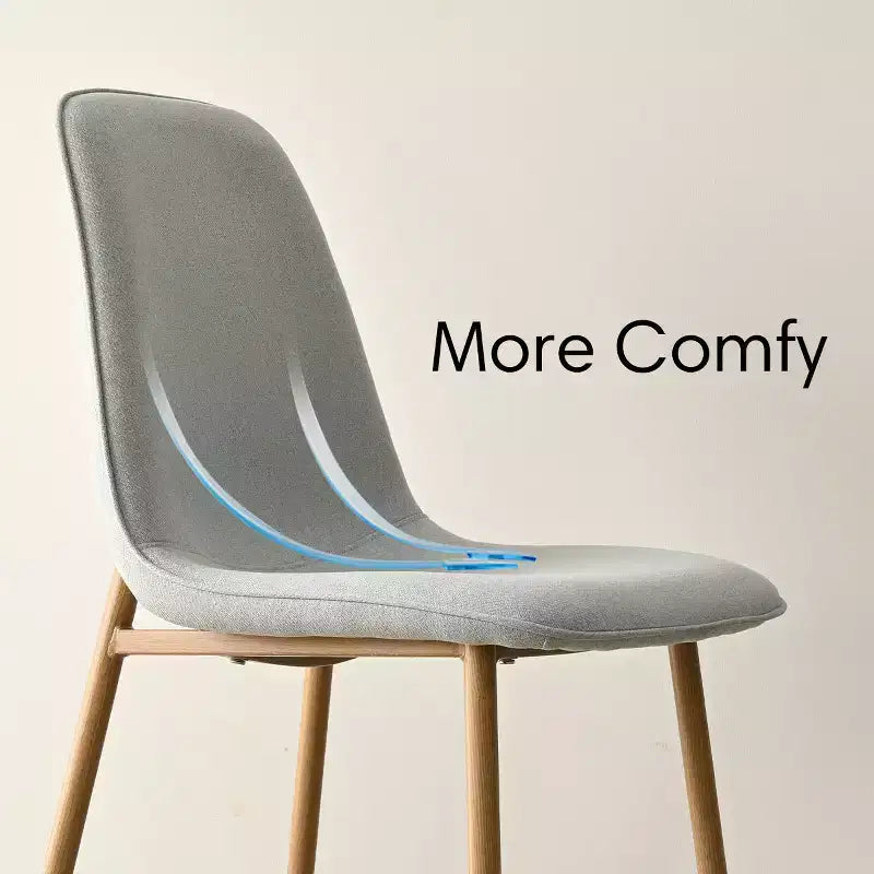 Set Tavolo da Pranzo Piccolo da 5 Pezzi per 4 Persone, Set Sala da Pranzo Rotondo con 4 Sedie Imbottite Gambe in Rovere per Appartamento, Mobili da Interno - Panipeachy