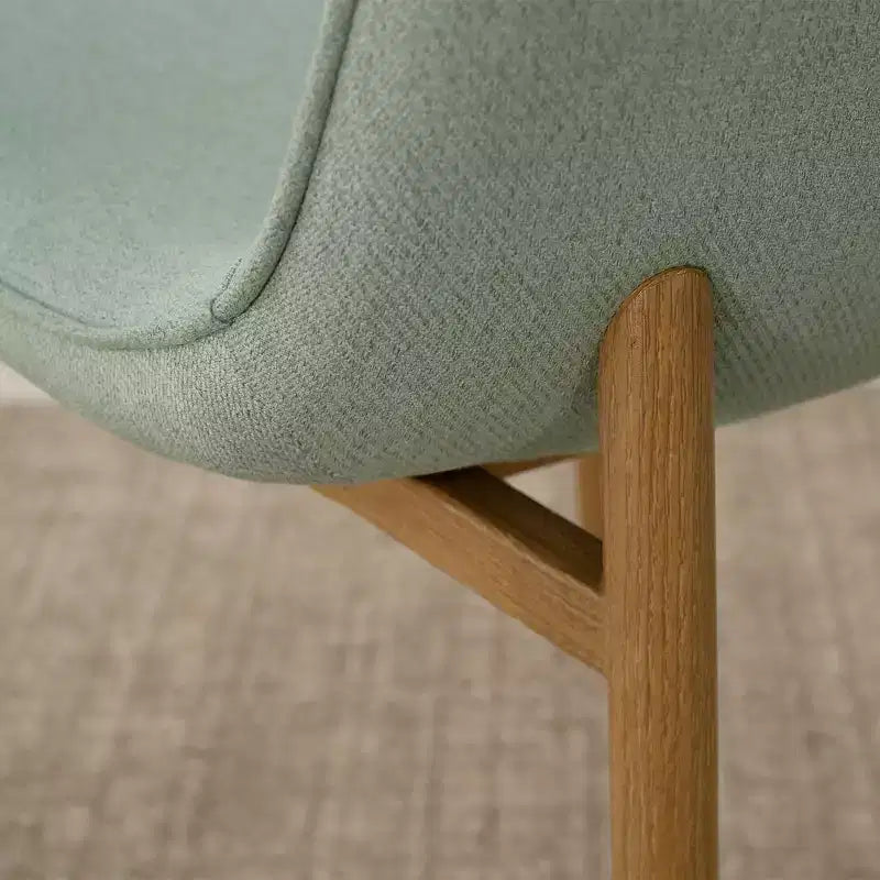 Set Tavolo da Pranzo Piccolo da 5 Pezzi per 4 Persone, Set Sala da Pranzo Rotondo con 4 Sedie Imbottite Gambe in Rovere per Appartamento, Mobili da Interno - Panipeachy