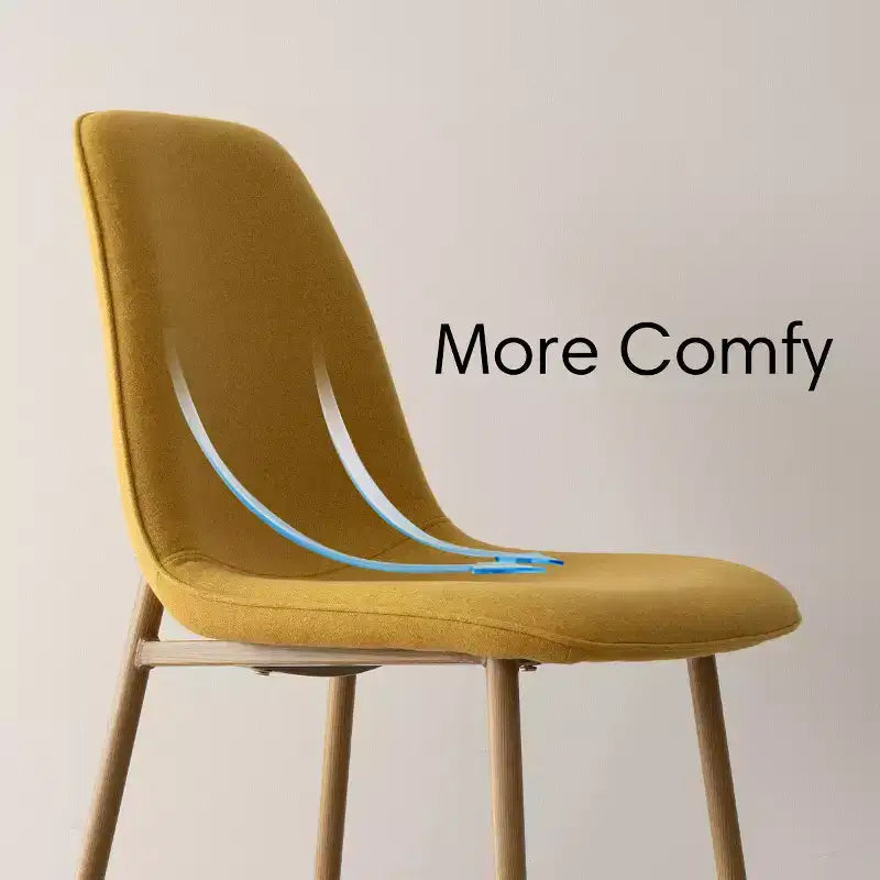 Set Tavolo da Pranzo Piccolo da 5 Pezzi per 4 Persone, Set Sala da Pranzo Rotondo con 4 Sedie Imbottite Gambe in Rovere per Appartamento, Mobili da Interno - Panipeachy