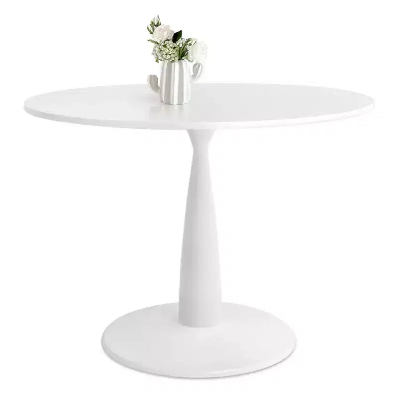 Set Tavolo da Pranzo Piccolo da 5 Pezzi per 4 Persone, Set Sala da Pranzo Rotondo con 4 Sedie Imbottite Gambe in Rovere per Appartamento, Mobili da Interno - Panipeachy