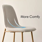 Set Tavolo da Pranzo Piccolo da 5 Pezzi per 4 Persone, Set Sala da Pranzo Rotondo con 4 Sedie Imbottite Gambe in Rovere per Appartamento, Mobili da Interno - Panipeachy