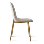 Set Tavolo da Pranzo Piccolo da 5 Pezzi per 4 Persone, Set Sala da Pranzo Rotondo con 4 Sedie Imbottite Gambe in Rovere per Appartamento, Mobili da Interno - Panipeachy