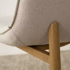 Set Tavolo da Pranzo Piccolo da 5 Pezzi per 4 Persone, Set Sala da Pranzo Rotondo con 4 Sedie Imbottite Gambe in Rovere per Appartamento, Mobili da Interno - Panipeachy