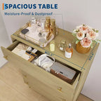 COZONY Cassettiera 44 stile rustico con 5 cassetti, in legno naturale con maniglie a barra per camera da letto e soggiorno