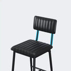 Set di 2 sgabelli da bar con cuscino spesso e gambe in metallo rinforzato per isola, bancone bar, cucina