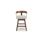 Signature Design by Ashley Ralene Sgabelli da bar girevoli imbottiti ad altezza bancone, set da 2, marrone medio