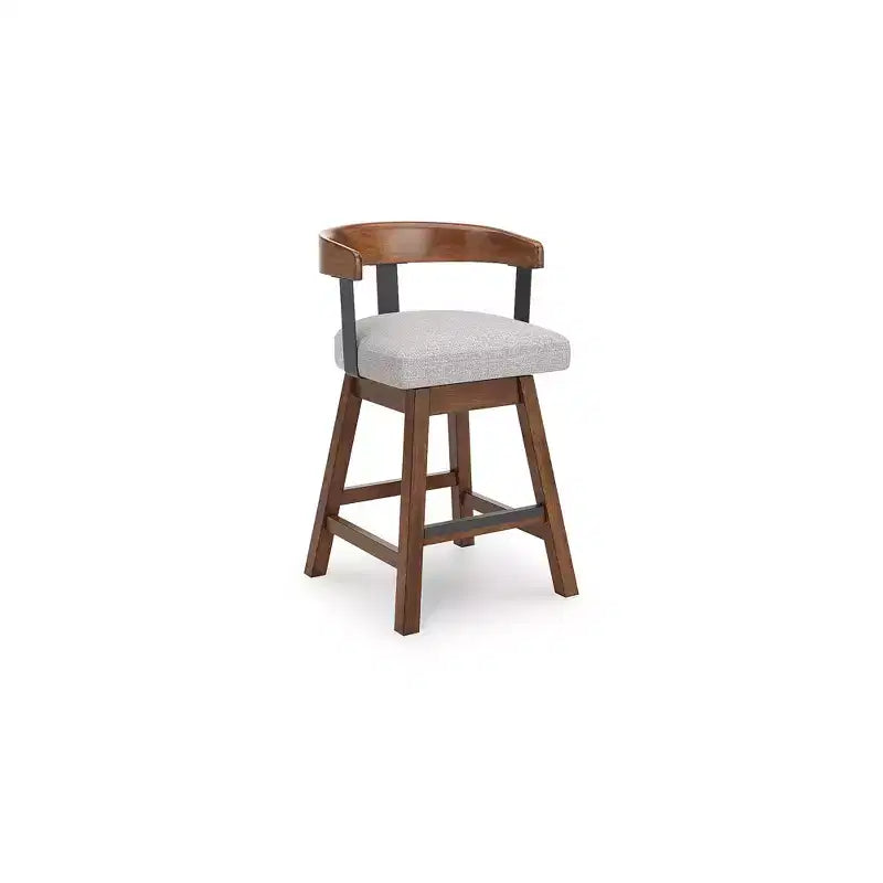 Signature Design by Ashley Ralene Sgabelli da bar girevoli imbottiti ad altezza bancone, set da 2, marrone medio