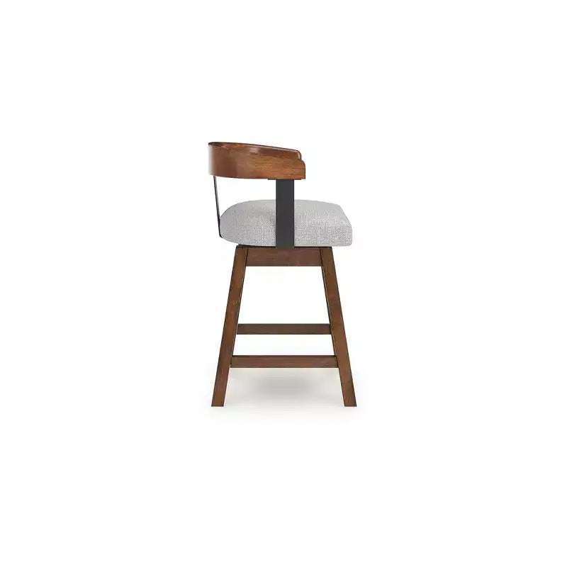 Signature Design by Ashley Ralene Sgabelli da bar girevoli imbottiti ad altezza bancone, set da 2, marrone medio