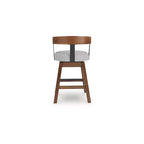 Signature Design by Ashley Ralene Sgabelli da bar girevoli imbottiti ad altezza bancone, set da 2, marrone medio