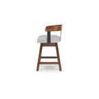 Signature Design by Ashley Ralene Sgabelli da bar girevoli imbottiti ad altezza bancone, set da 2, marrone medio