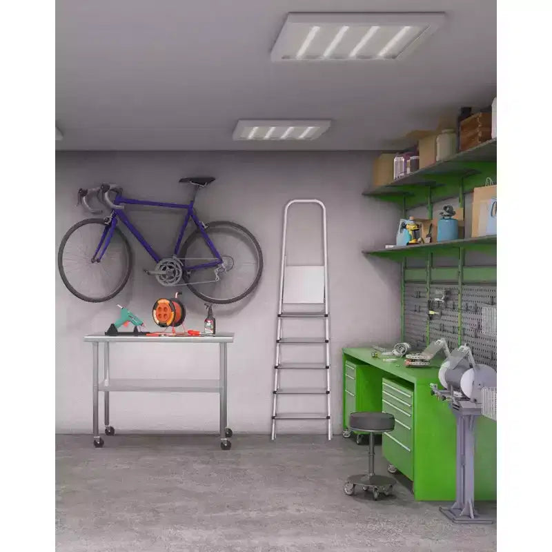 Tavolo da Lavoro in Acciaio Inox con Sottopiano Regolabile, Tavolo da Preparazione Commerciale per Cucina, Ristorante, Garage