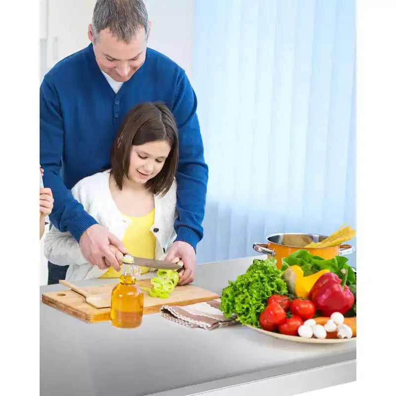 Tavolo da Lavoro in Acciaio Inox con Sottopiano Regolabile, Tavolo da Preparazione Commerciale per Cucina, Ristorante, Garage