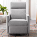 GDFStudio Peggy Modern Upholstered Rocker Nursery Chair with Plush Glider Swivel and Adjustable Recline