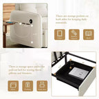 Poltrona Letto Whisen 3 in 1, Divano Letto Estraibile 80 Extra Lungo, Divano Letto Singolo in ciniglia con Tasche portaoggetti