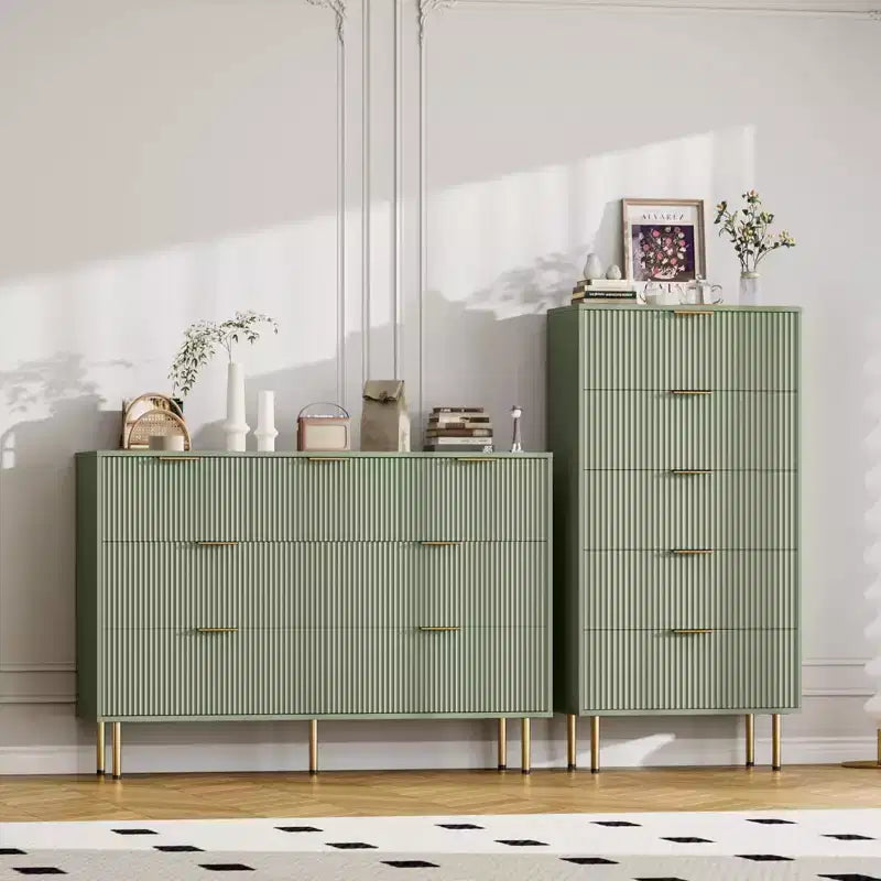 Cassettiera a 5 cassetti con cassetti ampi - Comò moderno in legno per camera da letto, soggiorno, ripostiglio e corridoio