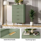 Cassettiera a 5 cassetti con cassetti ampi - Comò moderno in legno per camera da letto, soggiorno, ripostiglio e corridoio