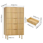 Cassettiera a 5 cassetti con cassetti ampi - Comò moderno in legno per camera da letto, soggiorno, ripostiglio e corridoio