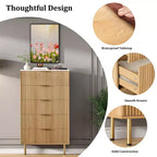 Cassettiera a 5 cassetti con cassetti ampi - Comò moderno in legno per camera da letto, soggiorno, ripostiglio e corridoio
