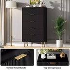 Cassettiera a 5 cassetti con cassetti ampi - Comò moderno in legno per camera da letto, soggiorno, ripostiglio e corridoio