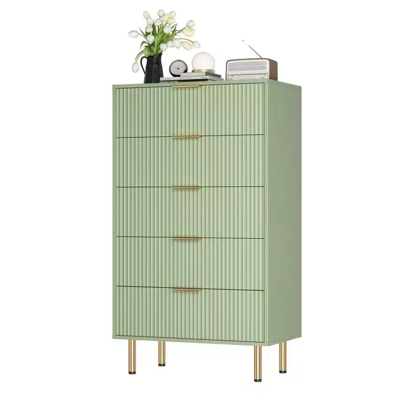 Cassettiera a 5 cassetti con cassetti ampi - Comò moderno in legno per camera da letto, soggiorno, ripostiglio e corridoio