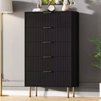 5-Drawer Dresser with Wide Drawers - Modern Wooden Chest for Bedroom, Living Room, Closet & Hallway Storage