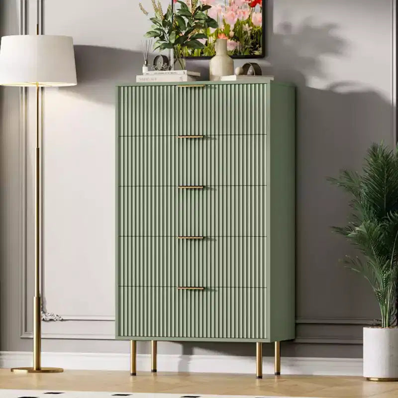Cassettiera a 5 cassetti con cassetti ampi - Comò moderno in legno per camera da letto, soggiorno, ripostiglio e corridoio
