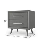 Comodino Child Craft Cranbrook a 2 cassetti per cameretta o stanza da letto, cassetti grandi, realizzato in robusto legno di pino, finitura atossica e sicura per i bambini
