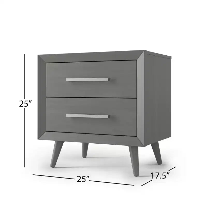 Comodino Child Craft Cranbrook a 2 cassetti per cameretta o stanza da letto, cassetti grandi, realizzato in robusto legno di pino, finitura atossica e sicura per i bambini
