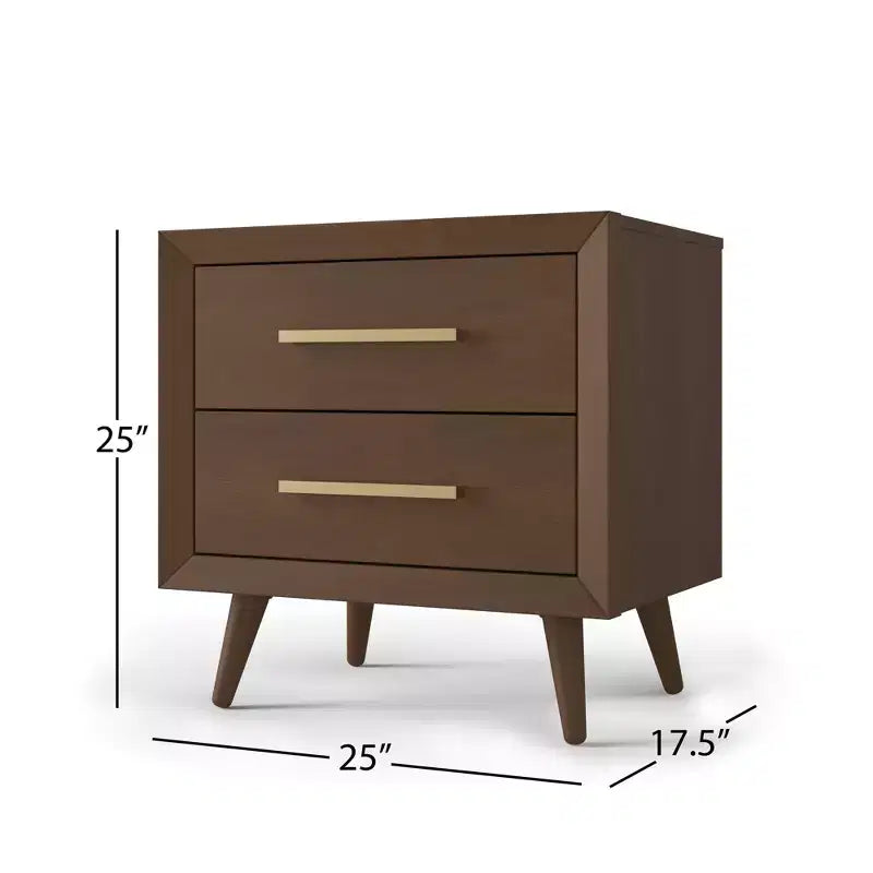 Comodino Child Craft Cranbrook a 2 cassetti per cameretta o stanza da letto, cassetti grandi, realizzato in robusto legno di pino, finitura atossica e sicura per i bambini