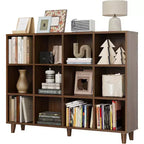 Libreria Organizer a Cubi Autoportante, Scaffale Aperto con Base a Gambe, Scaffale Moderno per Ufficio, Soggiorno e Camera da Letto
