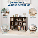 Libreria Organizer a Cubi Autoportante, Scaffale Aperto con Base a Gambe, Scaffale Moderno per Ufficio, Soggiorno e Camera da Letto