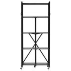 Scaffale portaoggetti pieghevole a 5 ripiani VIYET con ruote, 71 x 33 x 168 cm, in metallo