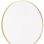 Specchio da bagno HomeRoots 30 rotondo con cornice in metallo dorato