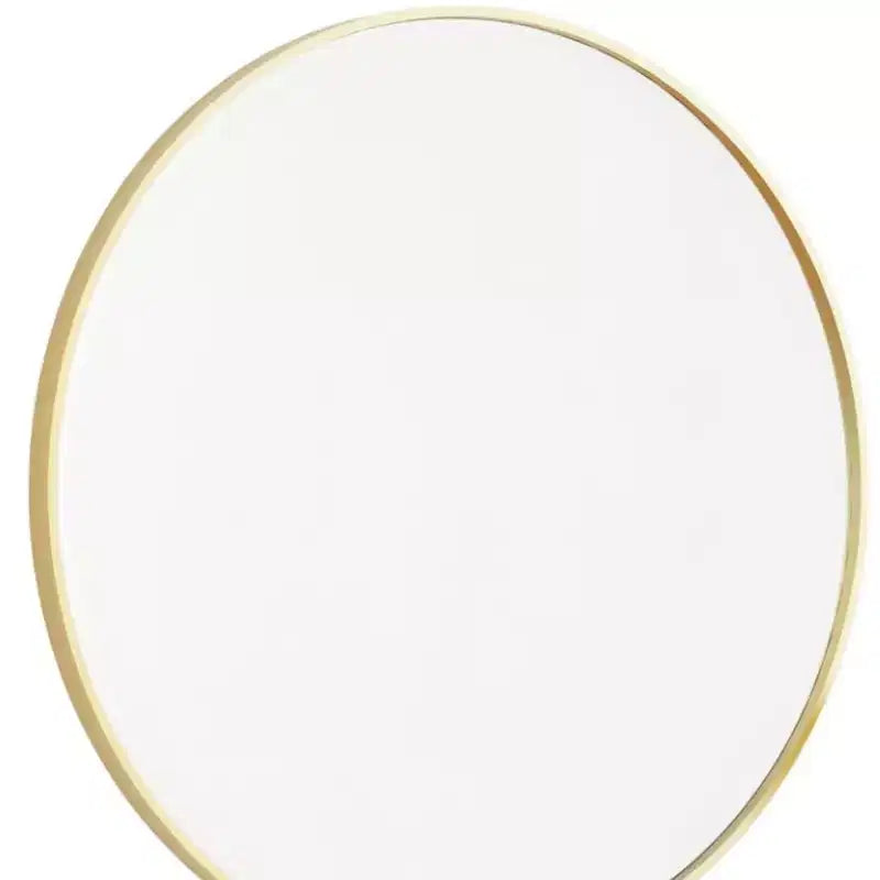 Specchio da bagno HomeRoots 30 rotondo con cornice in metallo dorato