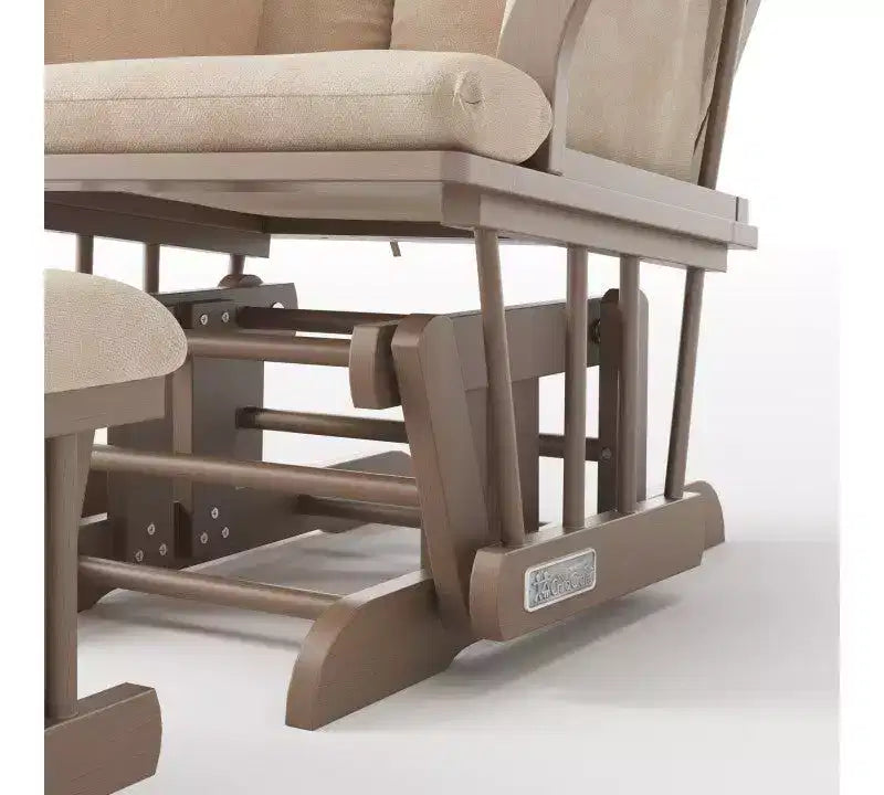 Child Craft Set Poltrona a Dondolo e Ottomana Cozy Glider, Cuscino Imbottito con Comode Tasche Portaoggetti, Base e Struttura in Legno Massello