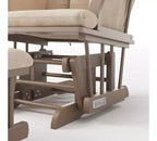 Child Craft Set Poltrona a Dondolo e Ottomana Cozy Glider, Cuscino Imbottito con Comode Tasche Portaoggetti, Base e Struttura in Legno Massello