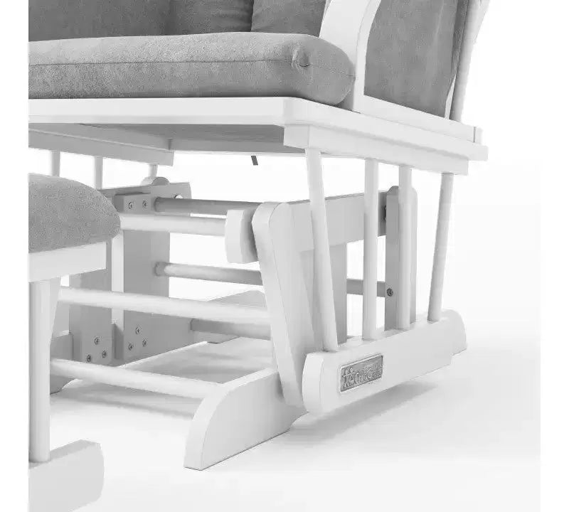 Child Craft Set Poltrona a Dondolo e Ottomana Cozy Glider, Cuscino Imbottito con Comode Tasche Portaoggetti, Base e Struttura in Legno Massello
